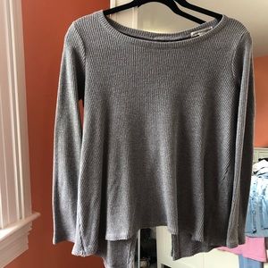 Grey Knit Knot Sweater